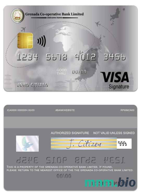 Grenada Co-operative Bank limited visa podpis biznes credit